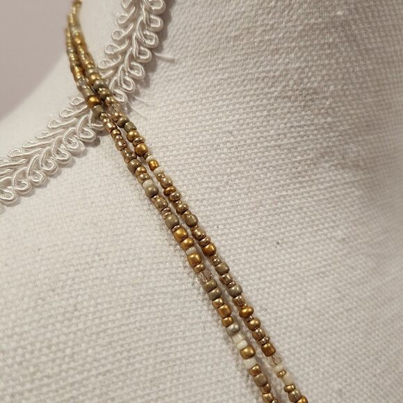 Chico's Colorful Necklace 2 Layer Multicolor Stone Beads 34" NWT - Picture 5 of 8